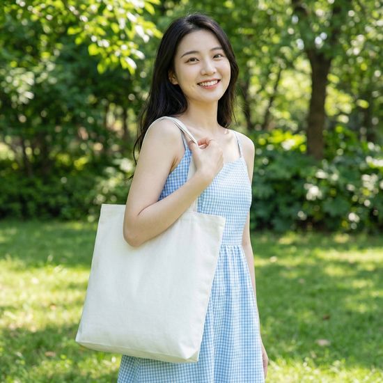 [1+1]아일렌 데일리 와이드 무지 캔버스 에코백(무배)