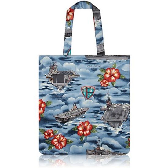 nother Hawaiian Battle Ships Flat Tote Bag / 나더 하와이안 배틀쉽 플랫 토트백