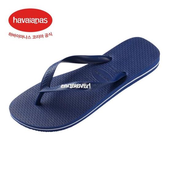 하바이아나스 탑 로고 필리트 플립플랍 Navy/White
