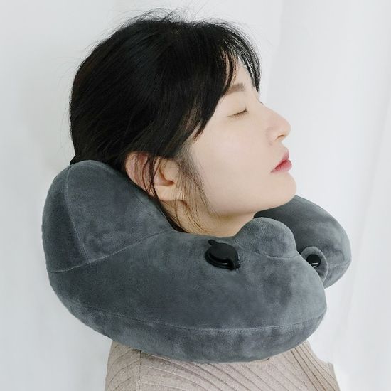 원터치 에어펌프 목베개
