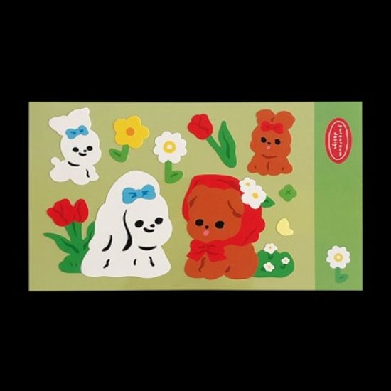 댕댕이 봄나들이 리무버 스티커