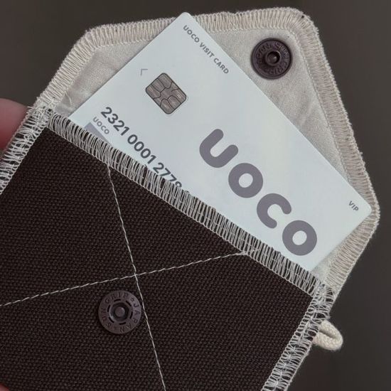 [유오코] 편지 카드지갑 [다크-브라운]