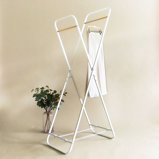 접이식 철제 스탠드 미니 옷 옷걸이 행거 코트랙