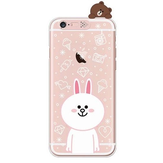 [SG DESIGN]iPhone6/ iPhone6 Plus 라인프렌즈 코니 LIGHT UP Case-Rose Gold(하드타입/라이팅)