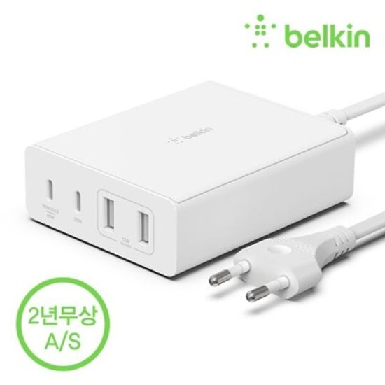 벨킨 4포트 USB-C PD GaN 고속 충전기 WCH010kr