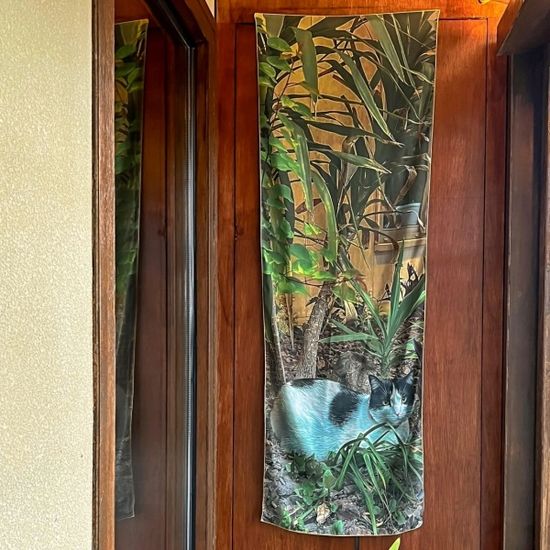 고양이의 정원 45x135 쉬폰 패브릭포스터