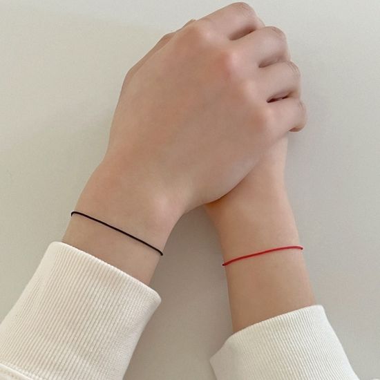 [커플추천] 미니멀 라인 소원 팔찌 9컬러 중 택2