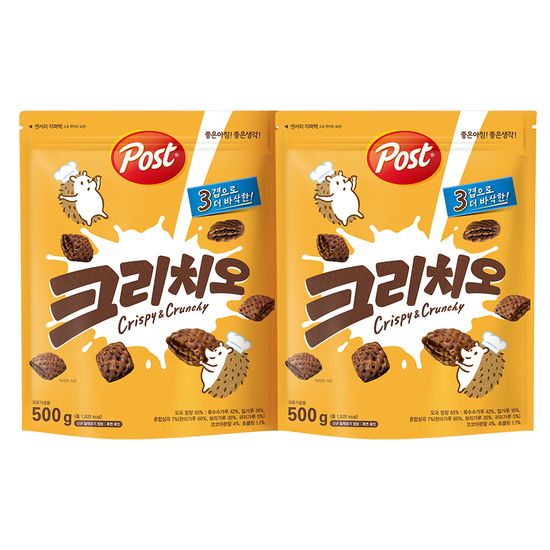 포스트 크리치오 500g 2개 초코 시리얼