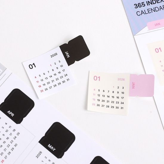 365일 달력 날짜 인덱스 스티커 세트