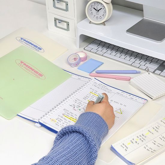 마넷 RECODE 26공 바인더 / 크림블루 속지