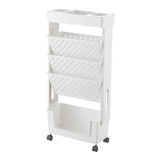 홈 오피스 공부방 문제집 서류정리 책꽂이 4단 트롤리