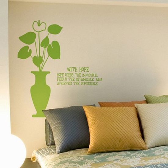 안스리움 (완제품B타입) - 관엽식물 플라워 데코 키친 전통 그래픽스티커 화장실 풍수인테리어 월데코 포인트