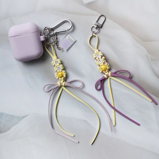 스마일 마크라메 비즈 키링 만들기 DIY세트 매듭 공예