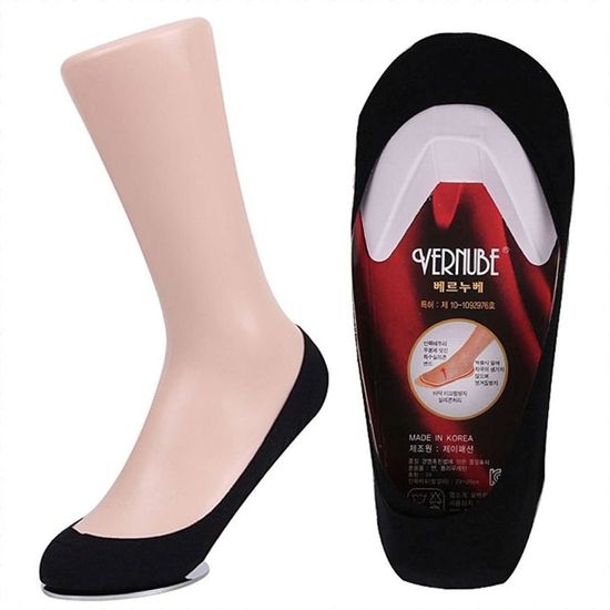 여자 블랙 원실리콘 페이크 덧신 데일리 패션 삭스 (W