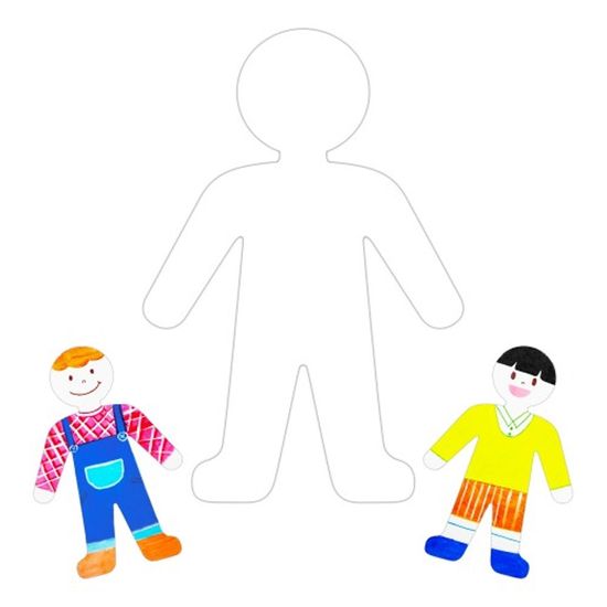 키즈맘아트 미술놀이 모양종이 초대형 남자(WD67C45)