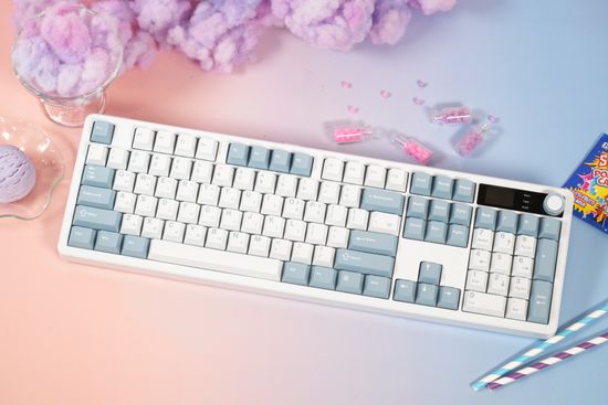 큐센 Q104 LCD 풀윤활 가스켓 유무선 기계식 키보드