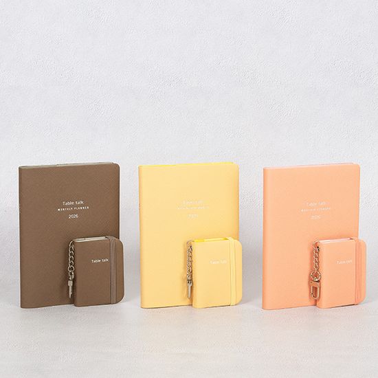 테이블토크 키링 미니 노트_귀여운 인조가죽 키홀더