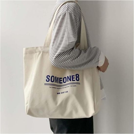 썸원 베이직 데일리 캔버스 숄더 에코백 적당한사이즈 사계절 직장인 출퇴근용