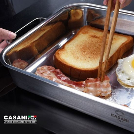 [까사니] IH 통3중 사각 와이드팬