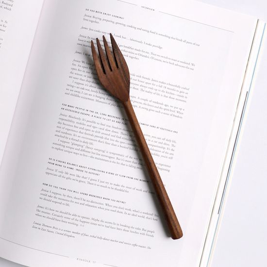 오 티크 우드 포크 1p