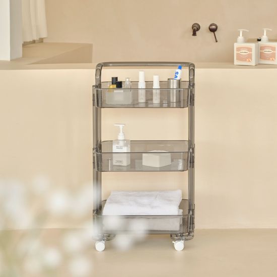 루센트 3단 투명 트롤리 2colors