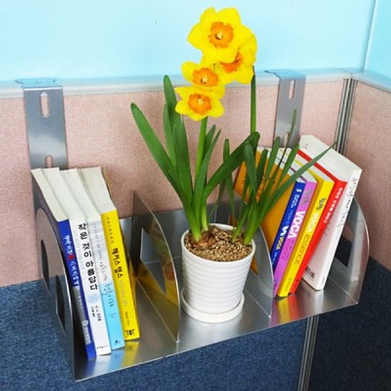 45mm 파티션용 오피스퍼니처正品  레이저가공 파티션책꽂이(3칸 일반하중용)