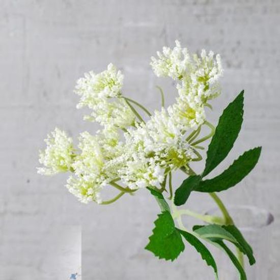 조화 화이트 레이스 플라워 롱스템