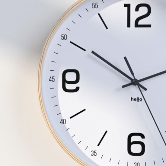 자작나무 내추럴 빅넘버 무소음 인테리어 벽시계