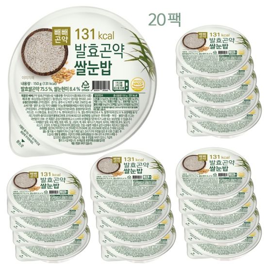 빼빼곤약 발효곤약쌀눈밥 150g x 20팩
