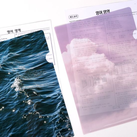 미라이트 A4 L자 화일 8개 세트