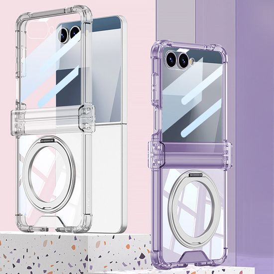 갤럭시 z플립7 링 그립 맥세이프 투명 힌지 폰 케이스