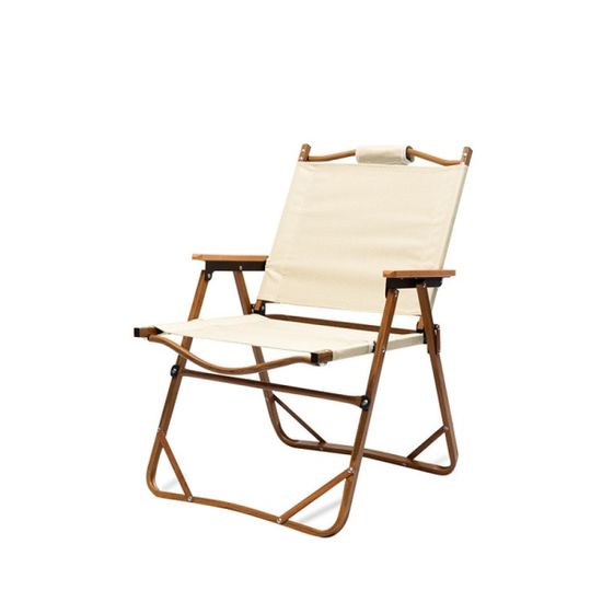 접이식 휴대용 캠핑의자 (78cm) (아이보리)