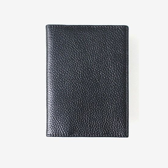 가죽 여권 수납 지갑 케이스 남자 여자 커플 -블랙[W4