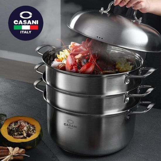 인덕션겸용 3단 찜솥 32cm 대형 곰솥 만두 해물찜기