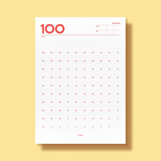 모트모트 디데이 보드 - 100DAYS (3EA)