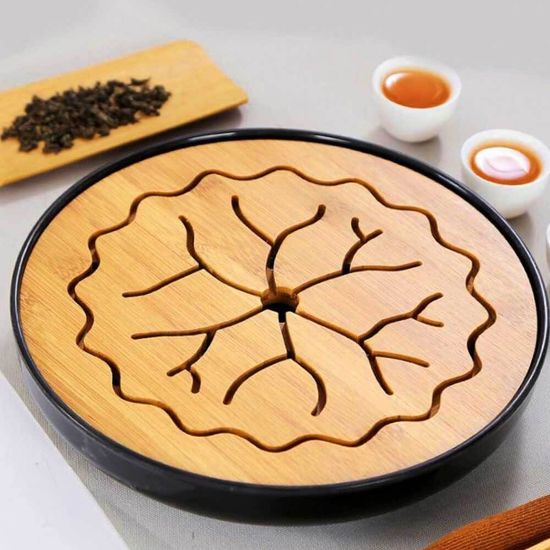 블랙 차판 퇴수기 다기 트레이 25.5cm(WFB2FCA)