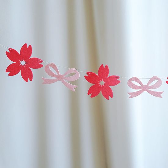 봄봄 벚꽃 리본 가랜드