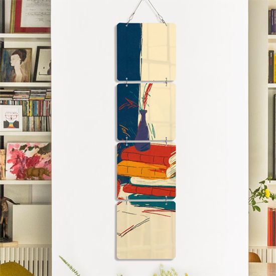 oa250-멀티아크릴액자_책이있어행복해(4단소형)