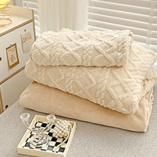 밀크 스웨이드 자카드 이불 시트 베개커버 세트 Q