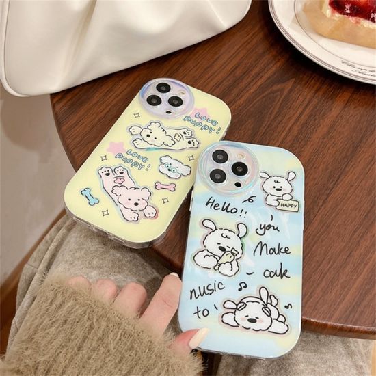 아이폰 14 13 12 동물 홀로그램 카메라 보호 케이스