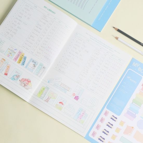 키즈바인더 초등 저학년고학년 독서기록장 스티커세트