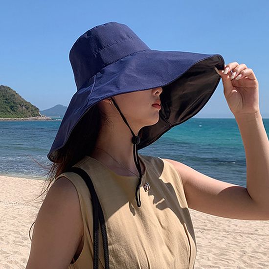 [아일렌]메이리 자외선차단 암막 버킷햇(네이비)