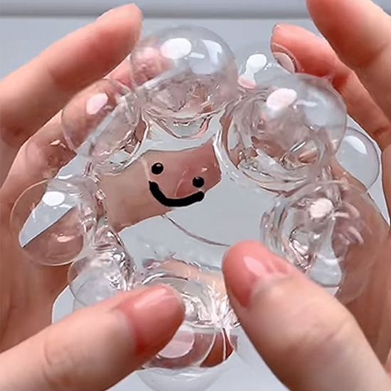 스마일 물방울 버블 말랑이 슬랑이 슬라임 주사기 덤