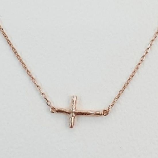 [애슬릿]전체 실버 십자가 민자 체인 은 목걸이