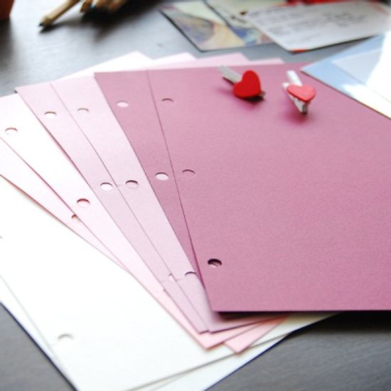 제이로그 A5 스크랩내지 세트_핑크라떼