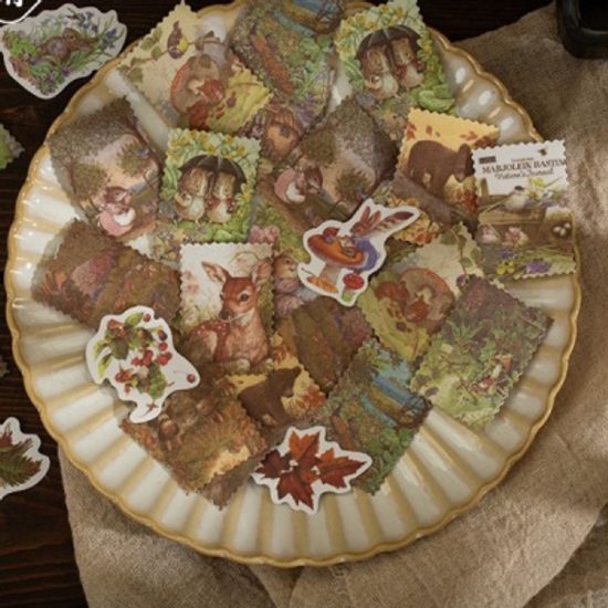 레트로 빈티지 우편배달부 스타일 박스 스티커