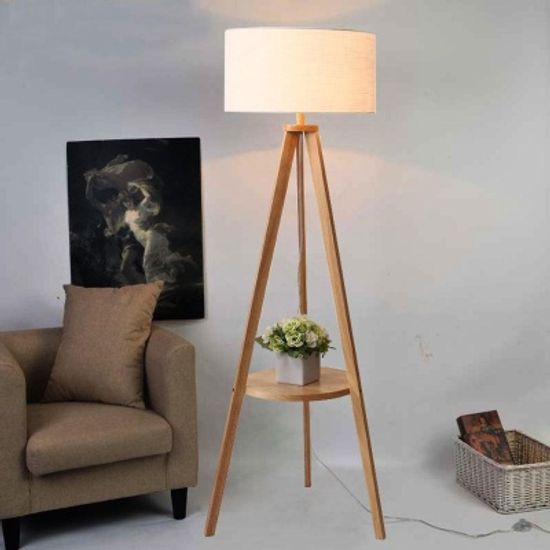 원목 장스탠드 조명 거실 침실 인테리어 무드등 선반
