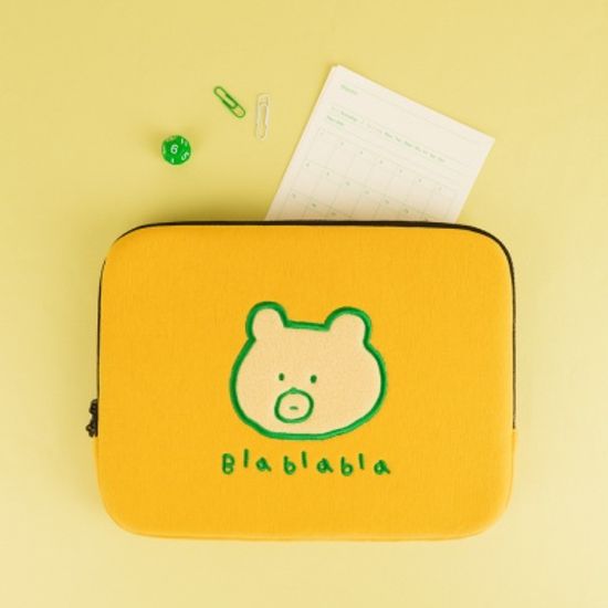 자수 노트북파우치_블라블라베어 2종(ipad 11/13/15)