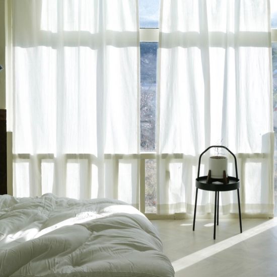 광목 순면 화이트 커튼 커텐