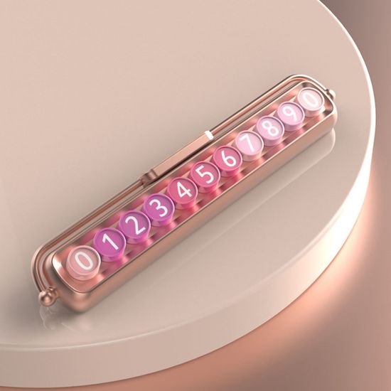 키보드 야광 넘버 일자형 주차 번호판 자동차 차량